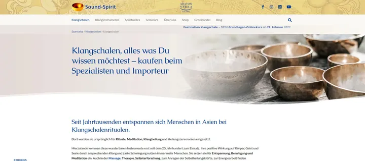 Sound-Spirit Klangschalen & Onlineshop