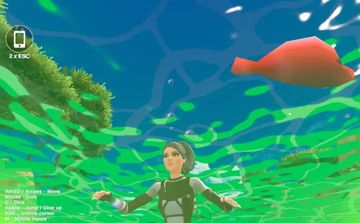 Wonderful Island 3D WebGL Scene mit 3D Weblinks, Scarlett Riley, Geheimgang und Glühwürmchen …und NEU: 15 chillige Tropical Island Tracks zum Runterkommen
