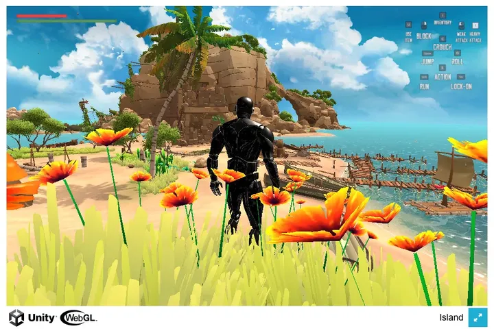 Tropical Island WebGL Szene als Terminator erkunden