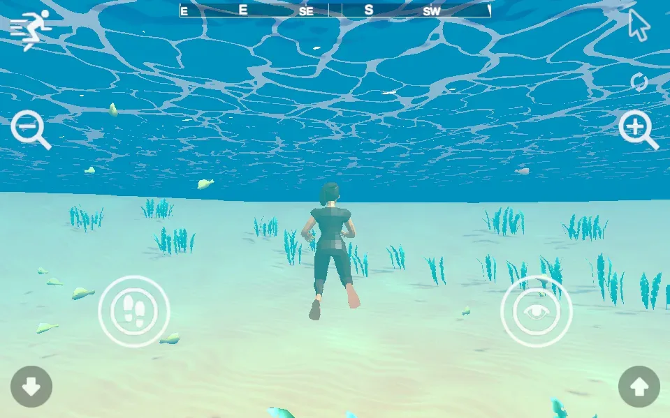 Tropical Island 3 WebGL 3D mobile touch scene with fishes