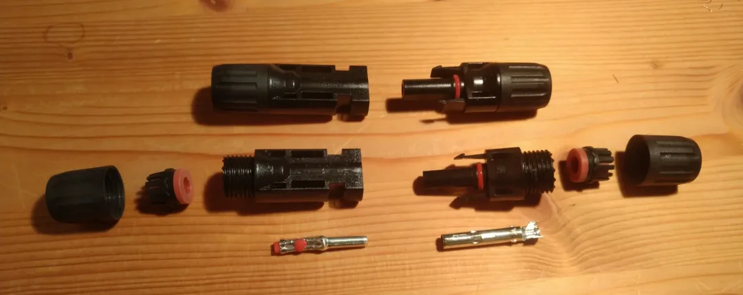 MC4 Photovoltaik Stecker für ein Solar-Bike