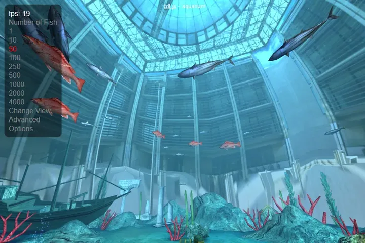 Integration WebGL Aquarium von webglsamples.org – Ein 3D Test