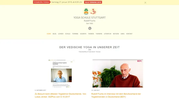 Yoga Schule Stuttgart, Rudolf Fuchs †