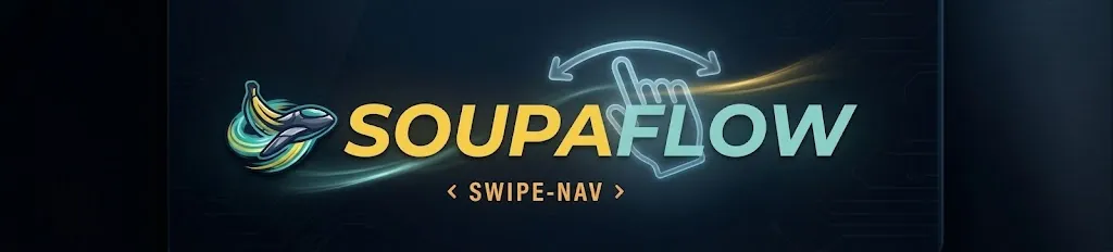 Swipe dich durch die Decks unseres neuen Flagships: Das neue Logo-Swipe-Nav Feature der SSG SOUPAFLOW