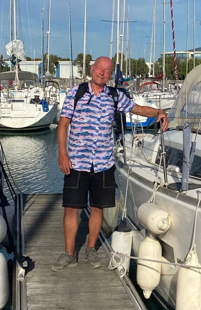 Michael Hudault im Yachthafen von La Rochelle